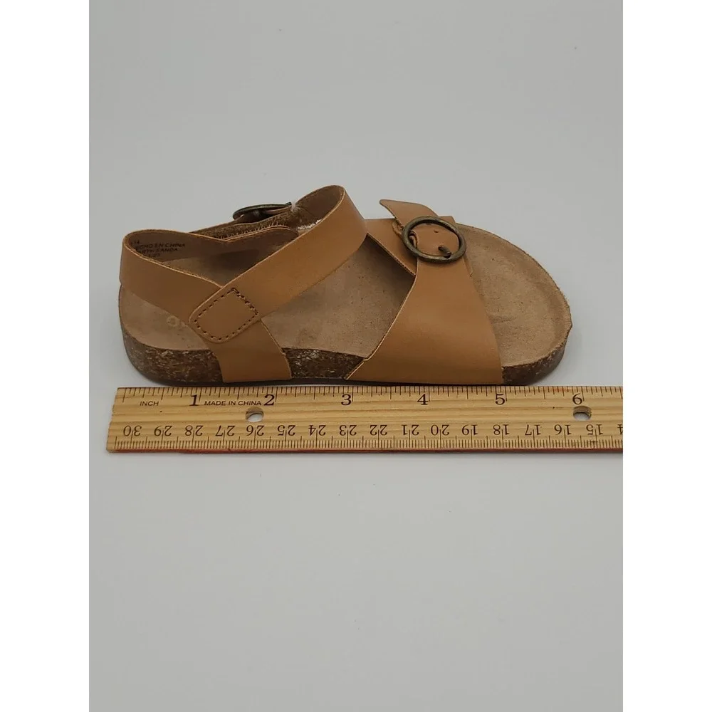 Old Navy Tan Colored Toddler Girls Buckled-Strap Sandals Size 7